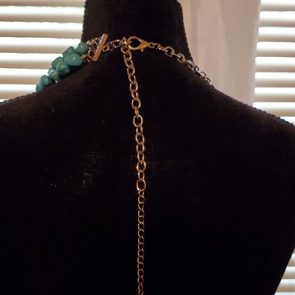 Turquoise Statement Necklace - image 3